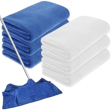 Imagem de Anmrept 6 peças de pano de limpeza de microfibra extra grande toalhas de microfibra reutilizáveis toalha de limpeza lavável grossa para casa, escritório, janelas, pisos e carros, 76 x 50 centímetros