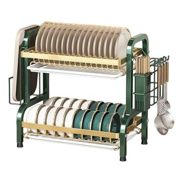 Imagem de Organizador E Escorredor De Cozinha(Verde de camada dupla42cm)