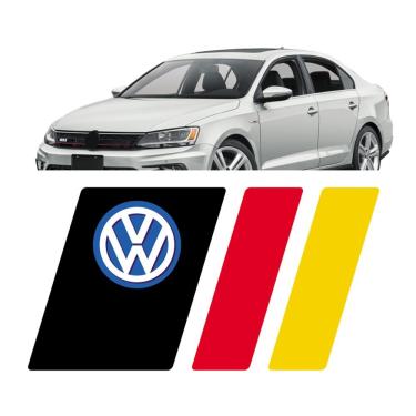 Imagem de Adesivo Vw Alemanha - Vinil Sem Resina Preto