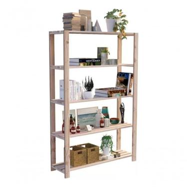 Imagem de Aparador De Madeira Pinus Estante De Livros De Ficção