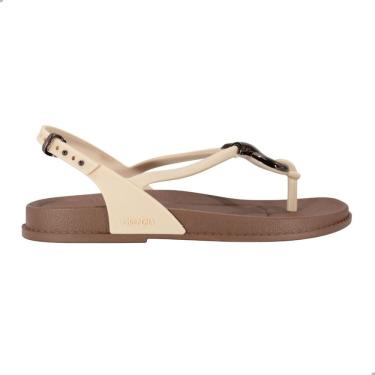 Imagem de Sandália Rasteira Grendha 19036 Musa Bege Café Médio