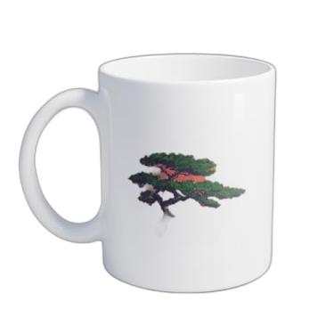 Imagem de Caneca Xícara de Café Porcelana 300ml Pôr do Sol Pixelado