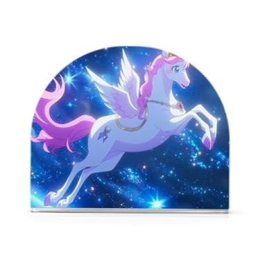 Imagem de Porta-guardanapos de plástico princesa unicórnio, porta-guardanapos para festa, porta-guardanapos de convidados para jantar papel guardanapos de coquetel