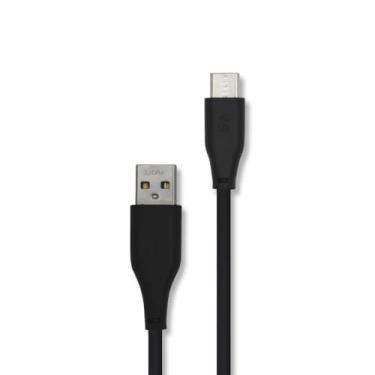 Imagem de 1 Hora Cabo de Carregamento Rápido Usb 2.0 A/C Carga Rápida 5A Macho/Macho 2 Metros Preto Sincronização Dados Ampla Compatibilidade Design Resistente