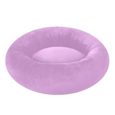 Imagem de ODAWA Cama autoaquecida para animais de estimação média lavanda magenta alívio da ansiedade sofá cama de gatos PP