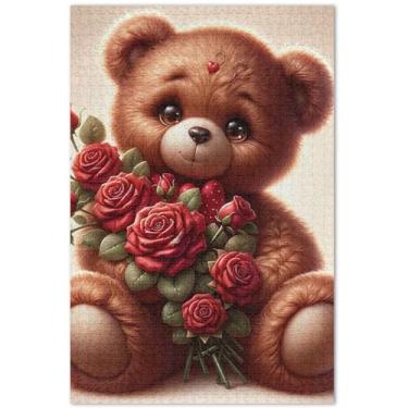 Imagem de Quebra-cabeças de unicórnios roxos, cenário fantástico, 500 peças para adultos, presentes para elefantes brancos, quebra-cabeças legais para adultos, pintura de arte floral, 51 x 35 cm