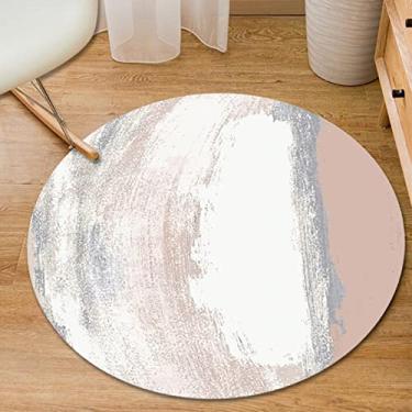 Imagem de Tapete redondo de estilo moderno, tapete circular macio para quarto, sala de estar, decoração de casa, tapete antiderrapante, redondo, F, diâmetro 160 cm