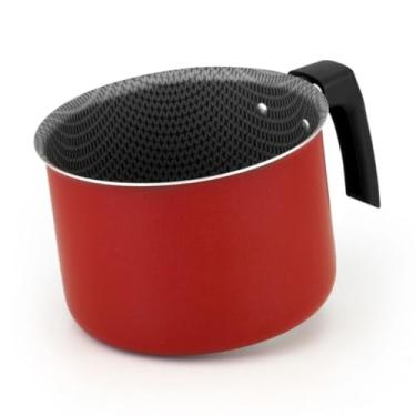 Imagem de Leiteira Caneco Fervedor Leite Agua Alumínio Teflon Antiaderente 14cm 1.5L(VERMELHO)