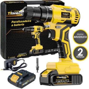 Imagem de Kit Parafusadeira E Furadeira C/Impacto Biv + Adaptador Sds - TITANIUM