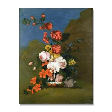Imagem de Arte floral vintage natureza morta, pintura botânica clássica, decoração de casa quente para sala de estar e sala de jantar. B51. Tela somente 60x80cm-23,7x31,5 pol