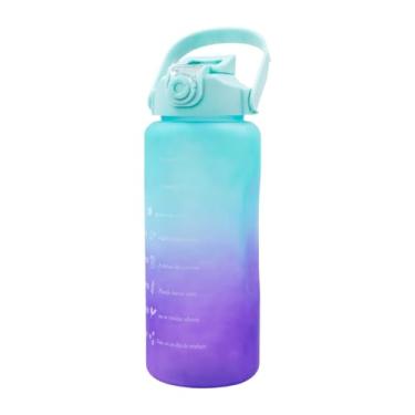 Imagem de Garrafa Squeeze Água Galão 2L 900ml 300ml Degrade Adesivos 3D Degrade