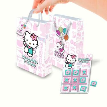 Imagem de 20 Lembrancinha Sacolinha Jogo da Velha Personalizada Hello Kitty - Ba