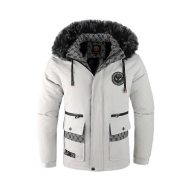 Imagem de Jaqueta Impermeável Com Capuz Para Homens, Casaco Casual De Inverno Em