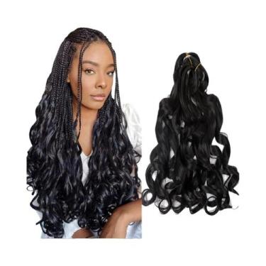 Imagem de Extensões De Cabelo Sintético Ombre Cacheado Francês Com Ondas Soltas 