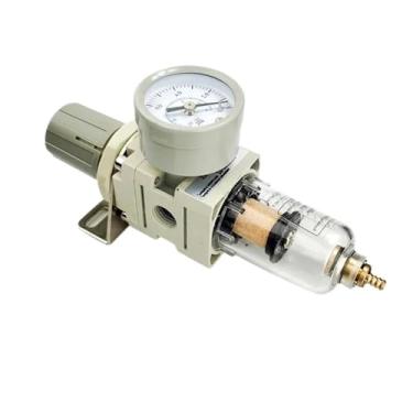 Imagem de 1 peça AW2000-02 Pneumático 1/4 BSPT Filtro de Ar Regulador de Pressão Combo Piggyback, Filtro de Compressor de Ferramenta de Ar com Calibre (AW2000-02 C PC12-02)