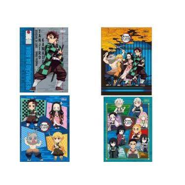 Imagem de Caderno Brochura Capa Dura Universitário Demon Slayer 80 Folhas Tilibr