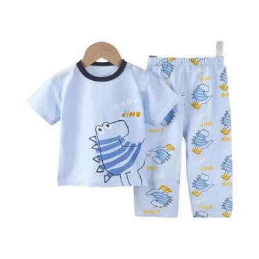 Imagem de Conjunto De Pijamas De Dinossauro Para Meninos E Meninas, Colete De Ve