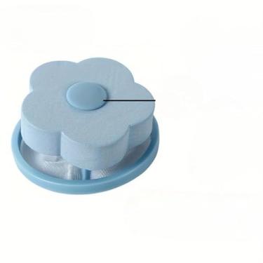 Imagem de Filtro de cabelo para lavadora, removedor flutuante, sem necessidade de energia, limpeza comercial, saco de malha de lavanderia, material durável, fácil de usar, adequado para casa azul