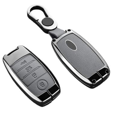 Imagem de Capa protetora para chave remota de carro, compatível com Kia Stonic/Rio 4/Optima/Sorento Prime/K5/Sportage, acessórios para chaveiro automotivo(G-grey chain)