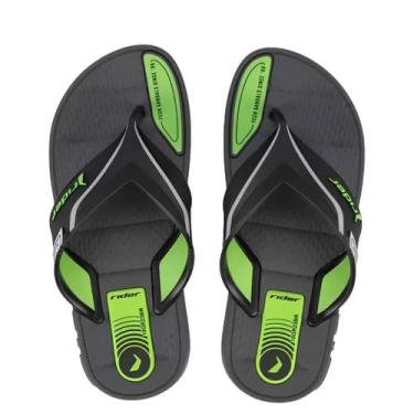 Imagem de Chinelo Rider Sprint Meninos Grafite Preto Verde Resistente -, Grafite