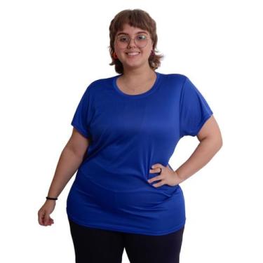 Imagem de Camiseta Feminina Dry Fit Plus Size Academia Confortável - FR Moda Fit