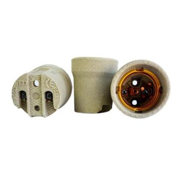 Imagem de Bocal Soquete E27 Cerâmico 4A F519 127/220v Alta Temperatura - Desicon