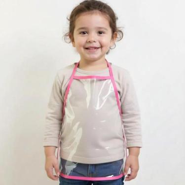 Imagem de Avental Escolar Infantil Educativo Transparente Plastico com Vies - Ge
