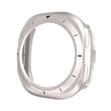 Imagem de EZZON Capa protetora de PC para Samsung Galaxy Watch 7 Ultra 47 mm Capa protetora para Galaxy Watch 7 Ultra 47 mm (Starlight Black)