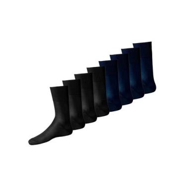 Imagem de Kit com 8 Pares de Meias Social Lupo 1100-011/049 Colorido, Azul marin