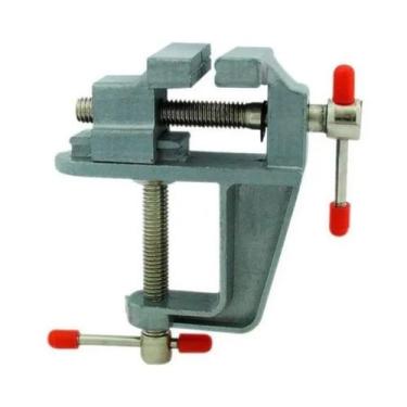 Imagem de Torno De Bancada Base Fixa Mini 35mm Western Fixação Precisão