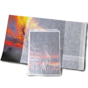 Imagem de Envelopes de vidro Lineco 20 x 25 cm, pacote com 100. Envelopes. Proteja fotos, impressões, negativos. Resistente ao ar, água, poeira, graxa. Armazene carimbos, moedas, álbuns, armazenamento., Branco, 8x10