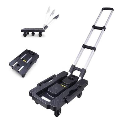 Imagem de Carrinho Carga Plataforma Em Aluminio Mao Dobravel Compras 150Kg Artic