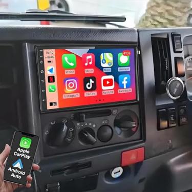 Imagem de Rádio estéreo para carro Android 14 para caminhão Isuzu N Series NNR/NPR/NPS/NQR 2009-2020, 4+64G, cabeça de navegação GPS de 7 polegadas adequada para Carplay Android Auto, tela de carro com