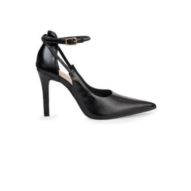 Imagem de Scarpin Bebecê Salto Alto Clássico, Preto, 37