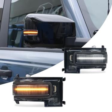 Imagem de Archaic Luz de LED para espelho lateral compatível com Ford Bronco/Bronco Sport 2021-2025, luzes de espelho lateral com DRL âmbar ou branco