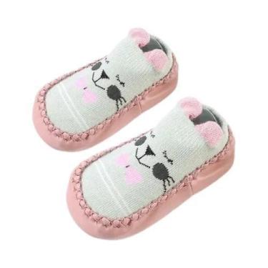 Imagem de Meias Para Bebês Recém-nascidos Com Sola De Borracha, Sapatos Infantis