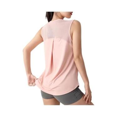 Imagem de Camiseta Esportiva Feminina De Secagem Rápida, Sem Mangas, Para Yoga, 