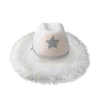 Imagem de Chapeu Cowboy - Star Branco - Festas e Fantasias