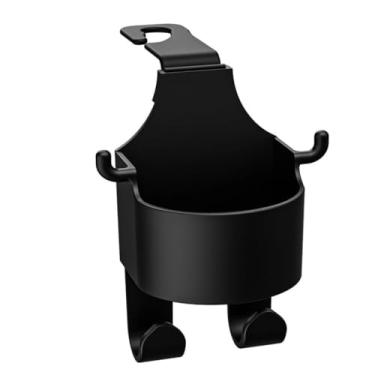 Imagem de Suporte de copo para encosto de assento de carro com ganchos - Suporte de copo multifuncional 2 em 1 e gerenciador de cabide, adequado para copos/bebidas, fácil acesso, incluindo ganchos longos/curtos