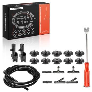 Imagem de A-Premium Kit de bocal de lavagem de para-brisa dianteiro compatível com Honda CR-V CRV 2012-2014, Accord 2011-2012, HR-V HRV 2016-2018, Crosstour 2012-2015, Accord Crosstour 2010-2011, conjunto de 20