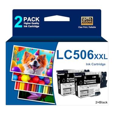 Imagem de SHOVTEN LC506XXL Pacote com 2 cartuchos de tinta preta de alto rendimento para impressora MFC-J4355DW MFC-J4555DW MFC-J4557DW