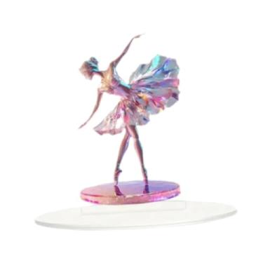 Imagem de Bothyi Placas decorativas planas 2D com bailarina dançando, enfeite de mesa elegante e, peça central para mesa ou suporte para