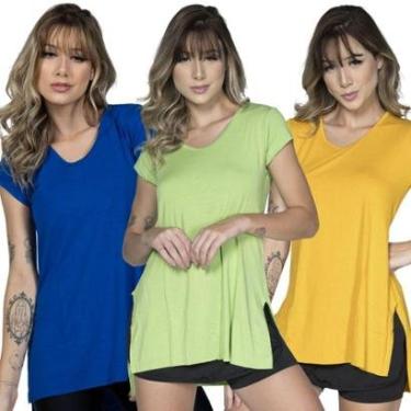 Imagem de KIT 2 Blusa Ju Sobre Legging Lisa Bella Fiore Tapa Bumbum Roupa Para Academia Treino Moda Fitness-Feminino