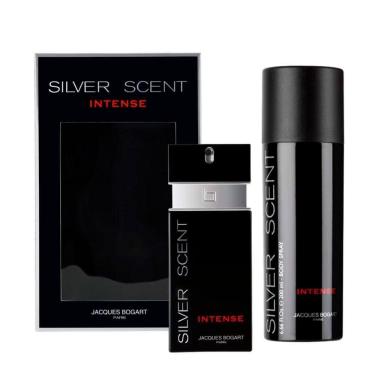 Imagem de Kit Jacques Bogart Silver Scent Intense Masculino - Eau De Toilette 100ml + Body Spray 200ml