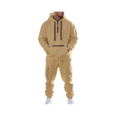 Imagem de Conjunto De Roupa Esportiva Masculina De Outono E Inverno Com Moletom 