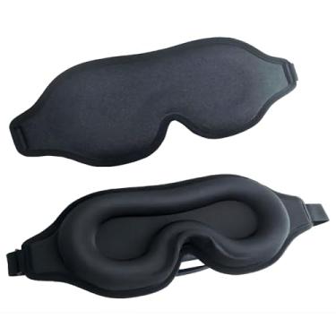 Imagem de Máscara de Dormir 3D Blackout Total – Tapa Olho Confortável com Bloqueio de Luz – Ideal para Sono Profundo, Viagem e Descanso Premium