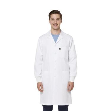 Imagem de Jaleco Unissex Algodão Profissional com Punho - DEMORGAN, Branco, PP