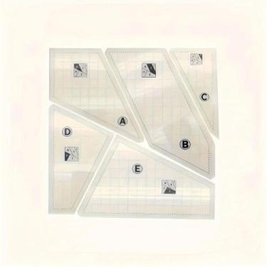 Imagem de Conjunto De Réguas E Moldes Para Quilting 3 4 5 Peças Ferramentas De C