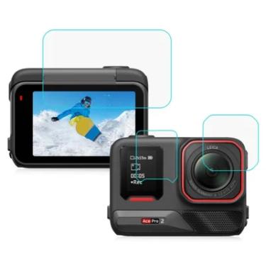 Imagem de Película De Proteção Para Insta360 Ace Pro 2 Em Vidro Temperado - Telesin