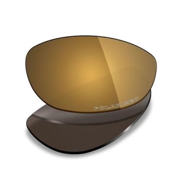 Imagem de Mryok Lentes de reposição polarizadas Plus para óculos de sol Oakley Fives 1.0, HD Polarized, proteção UV, resistente a impactos e ajuste perfeito - Bronze dourado